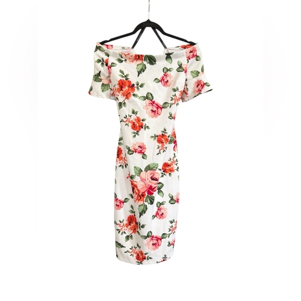 Bisou Bisou Floral Off-Shoulder Midi Dress